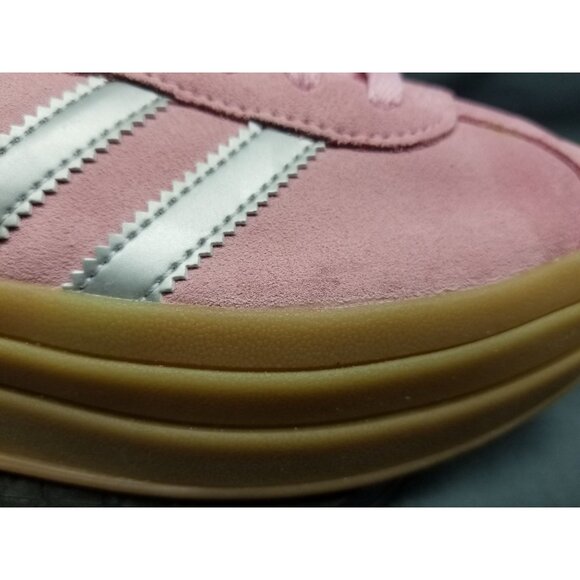 Adidas Gazelle Bold J Sneakers Suede Pink Silver Girls Size 4.5 DISPLAY MODEL! - Picture 11 of 15